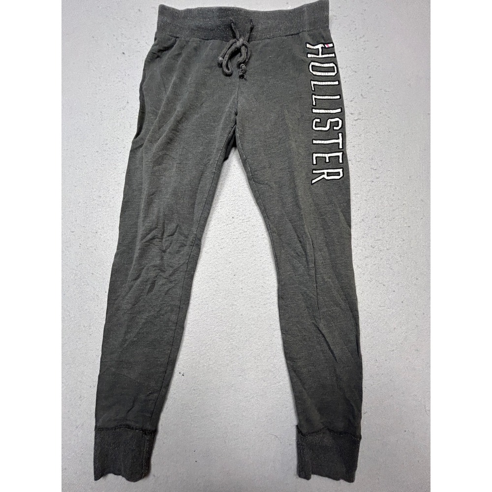 Hollister Jogger Sweatpants Cotton Blend Gray Logo XS Womens